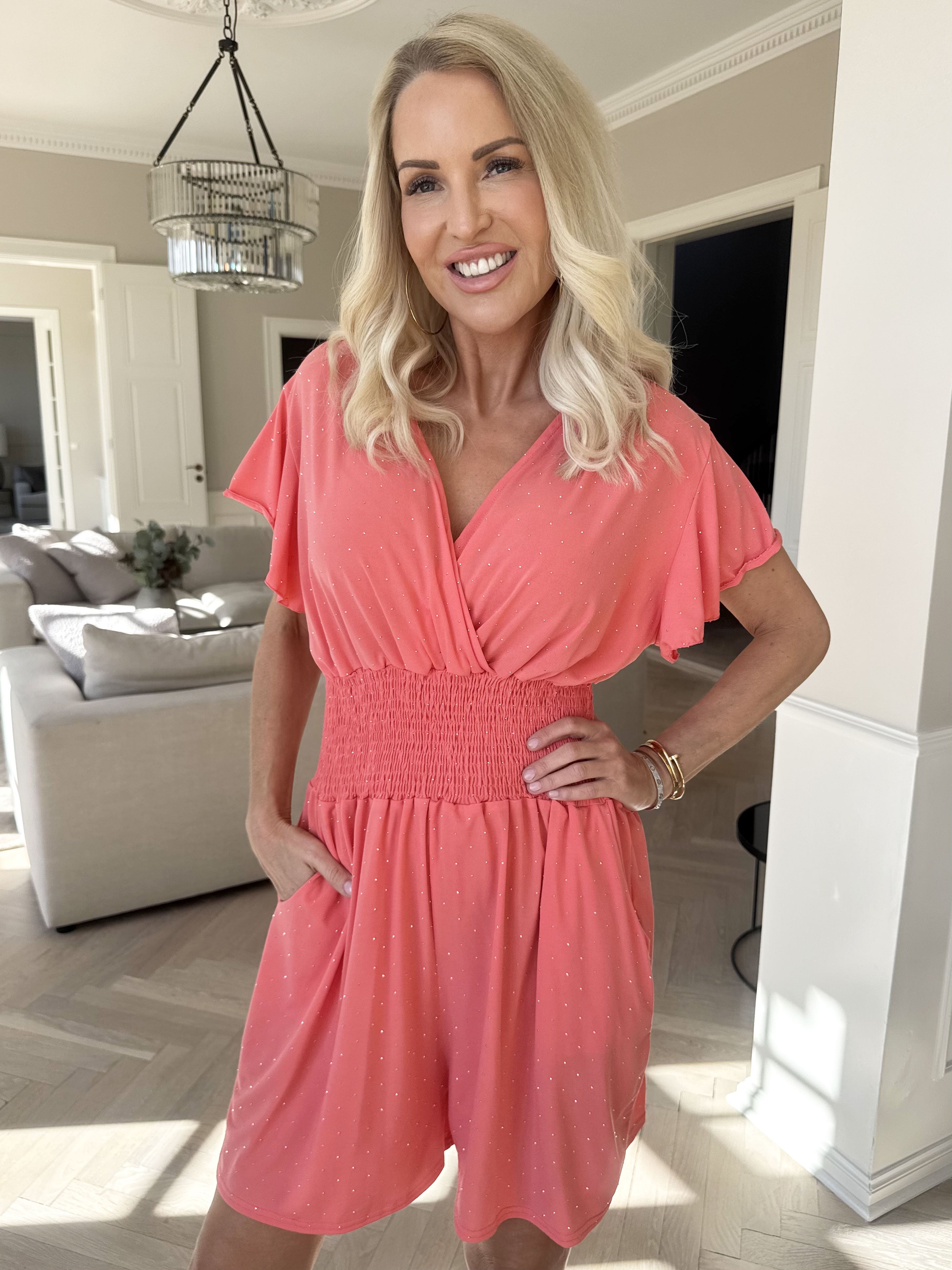 Pams Crystal Playsuit - Elastisk buksedragt med similisten